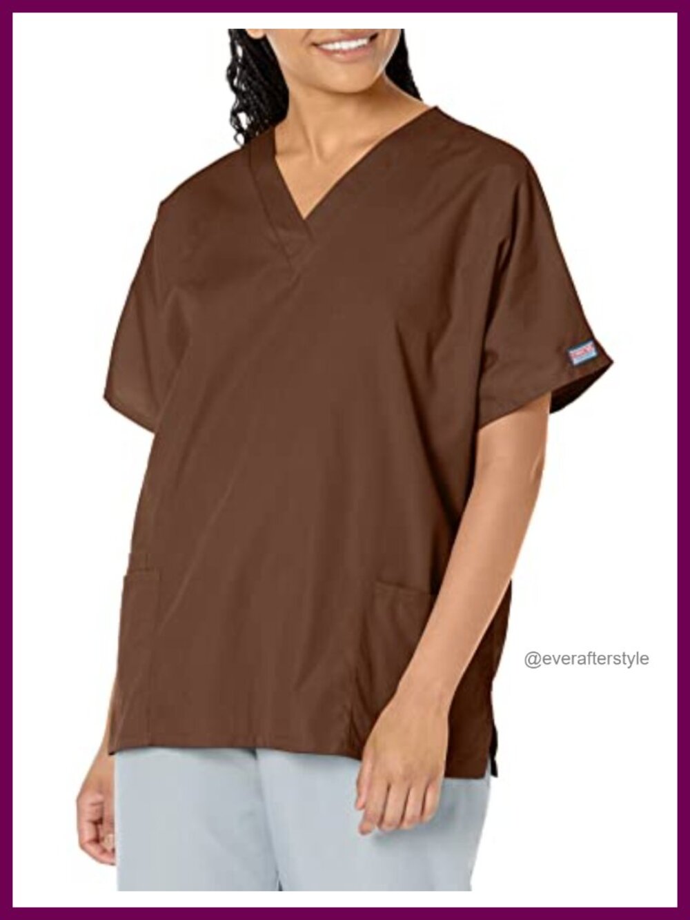 Cherokee Workwear V-Neck Short Sleeve Scrub Top Medical Uniform
